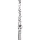 Sterling Silver 17x9 mm Sideways Cross 16-18" Necklace